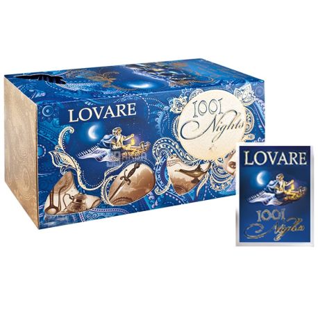 Lovare, 1001 nights, 24 пак., Чай Ловаре,1001 ночь, Смесь черного и зеленого