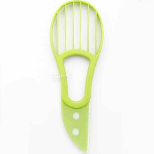 Слайсер для авокадо та фруктів 2в1, зелений, 175 мм