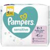 Pampers Sensitive, 4 х 52 шт., Памперс, Серветки вологі дитячі, без клапана