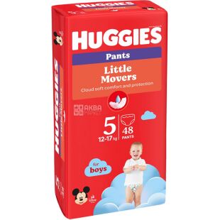 Huggies Pants,48 шт, Хаггис, Трусики-подгузники для мальчиков, Размер 5 Mega, 12-17 кг