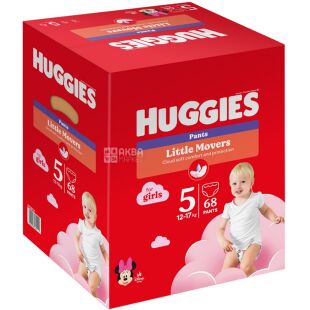 Huggies Pants Girl, 68 шт., Хаггіс, Підгузки-трусики для дівчаток, Розмір 5, 12-17 кг