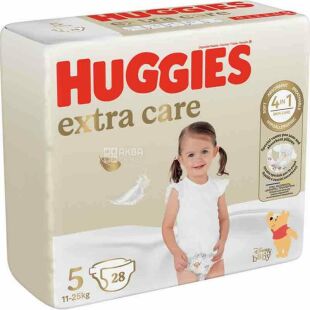 Huggies Extra Care, 28 шт., Підгузки для дітей Хаггіс, розмір 5, 11-25 кг