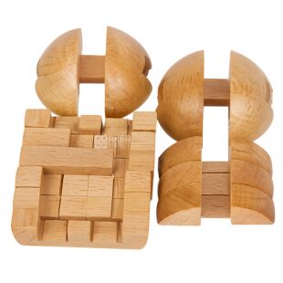 Пазл-головоломка Магічна куля, дерев'яна, D 5 см