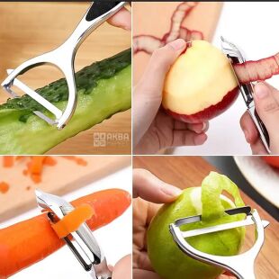 Набір металевих овочечисток з ергономічною ручкою