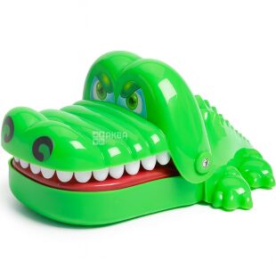 Win Out Crocodile Dentist, Настольная развлекательная игра для детей Крокодил-Дантист, пластиковый, зеленый