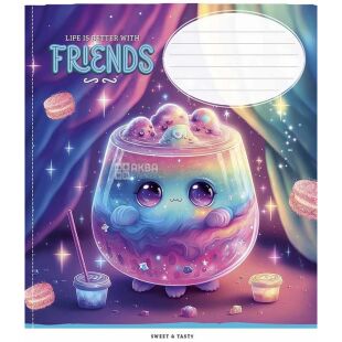 Школярик, 12 аркушів, Зошит в лінію, в асортименті