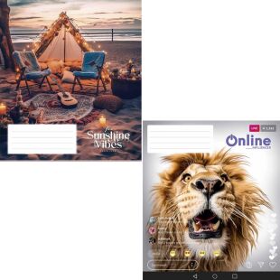 Школярик, 36 аркушів, Зошит в клітинку, в асортименті