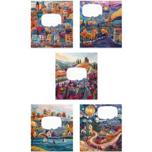 Школярик, 18 л, Тетрадь в клетку, в ассортименте