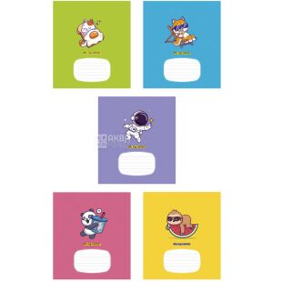 Школярик, 18 л, Тетрадь в клетку, в ассортименте