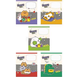 Школярик, 18 л, Тетрадь в клетку, в ассортименте