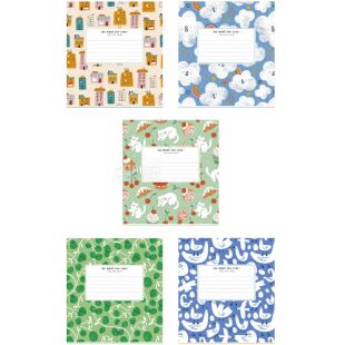 Школярик, 24 листа, Тетрадь в клетку, в ассортименте