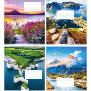 Школярик, 18 аркушів, Зошит в лінію, в асортименті