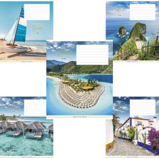 Школярик, 18 листов, Тетрадь в линейку, в ассортименте