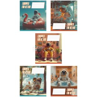 Школярик, 48 аркушів, Зошит в клітинку, в асортименті