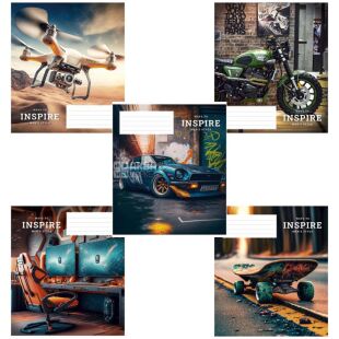 Школярик, 48 аркушів, Зошит в клітинку, в асортименті