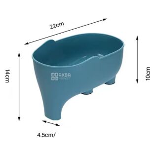 Універсальний дренажний кошик для кухні, пластиковий, бірюзовий, 22х10х14 см