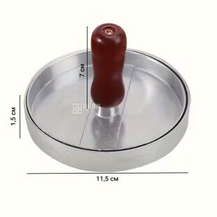 Прес для бургерів та котлет, алюмінієвий, D 11,5 см