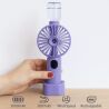 ViO HF-5, Вентилятор акумуляторний з розпилювачем та підставкою для телефона, складаний, фіолетовий