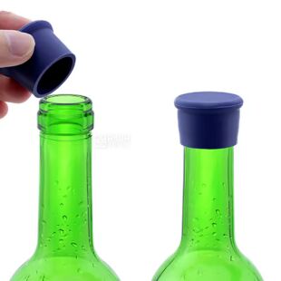  ViO, Крышка многоразовая силиконовая для винных бутылок, фиолетовая, 1 шт.