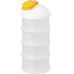 Универсальный контейнер для детской смеси, 4 х 120 мл, прозрачный, пластиковый