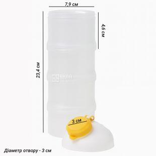 Универсальный контейнер для детской смеси, 4 х 120 мл, прозрачный, пластиковый