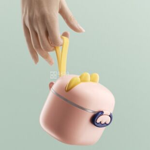 Контейнер для дитячої суміші з ложечкою, 400 мл, рожевий, пластиковий