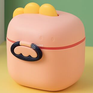 Контейнер для дитячої суміші з ложечкою, 400 мл, рожевий, пластиковий