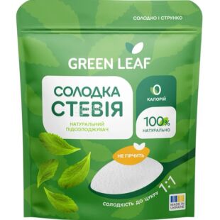 Green Leaf, 100 г, Грин Лиф, Сладкая стевия 1:1 с натуральным подсластителем, 0 ккал
