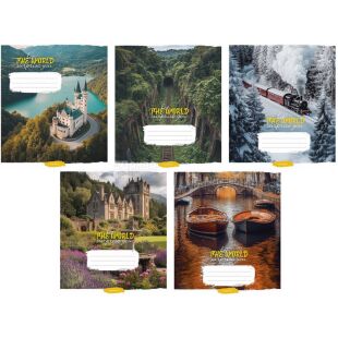 Школярик, 60 аркушів, Зошит в лінію, в асортименті