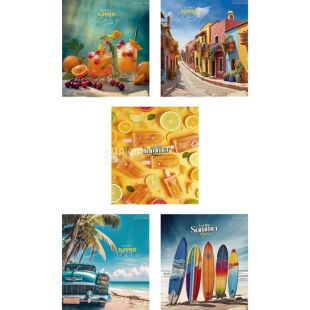 Школярик, 96 аркушів, Зошит у клітинку, в асортименті