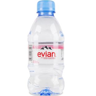 Evian, 0,33 л, Евіан, Вода негазована, ПЕТ