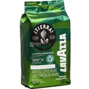 Lavazza Tierra Brasile Premium Blend, 1 кг, Кофе в зернах темной обжарки Лавацца, купаж