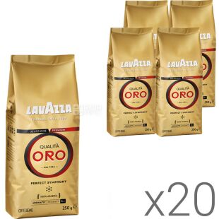 Lavazza Oro Original, Упаковка 20 шт. х 250 г, Кофе в зернах средней обжарки Лавацца, 100% арабика