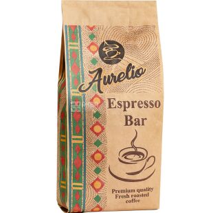 Aurelio Espresso Bar, 906 г, Кофе темного обжаривания в зернах Аурелио, купаж