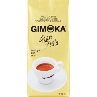Gimoka Gran Festa, 1 кг, Кофе в зернах средней обжарки Джимока, купаж
