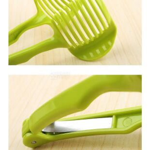 Кухонний тримач для безпечної нарізки фруктів та овочів, салатовий