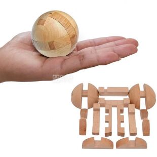 Пазл-головоломка Магический шар, деревянный, D 5 см