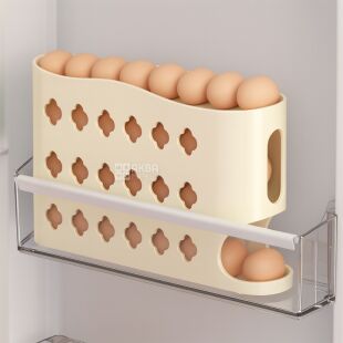 Органайзер для хранения яиц, пластиковый, на 4 полки, 185х62х320 мм