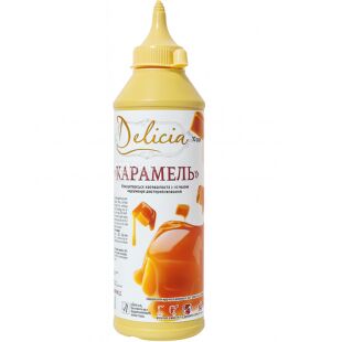 Delicia, Карамель, 600 г, Деліція, Топінг, ароматизований