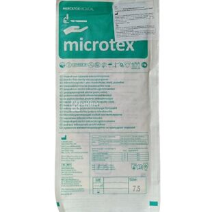 Mercator Medical Dermagel Micro, 1 пара, Розмір L, Рукавички латексні хірургічні, неопудрені, подовжені, коричневі