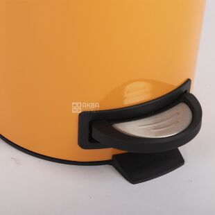 ViO 5B6-ROS, 5 л, Ведро для мусора с педалью и внутренним пластиковым контейнером, металлическое, оранжевое