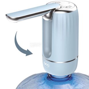 ViO E27, Электрическая USB помпа для воды с дисплеем и складывающимся носиком, голубая