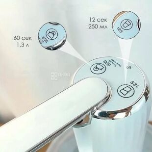 ViO E27, Электрическая USB помпа для воды с дисплеем и складывающимся носиком, голубая