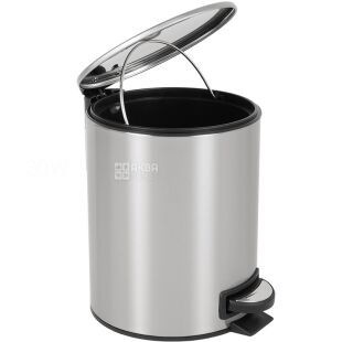 ViO 5B8-ROM, 5 л, Відро для сміття з педаллю і внутрішнім пластиковим контейнером, металеве