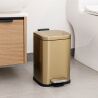 ViO 5B1-REM, 5 л, Ведро для мусора с педалью и внутренним пластиковым контейнером, металлическое, золотистое