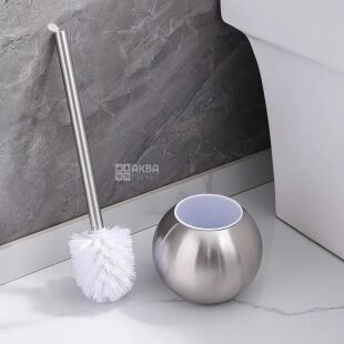 ViO TB02-ROS, Йоржик для унітазу з підставкою, металевий, сріблястий