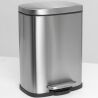 ViO 5B1-REM, 5 л, Ведро для мусора с педалью и внутренним пластиковым контейнером, металлическое, серебристое