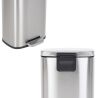 ViO 12B2-REM, 12 л, Відро для сміття з педаллю та внутрішнім пластиковим контейнером, металеве, сріблясте