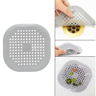 Універсальна силіконова сітка для зливу у ванній та кухні, 14 х 14 см