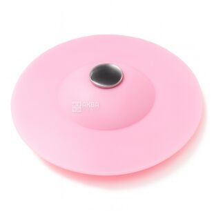 Многоразовая пробка для слива ванны и раковины, розовая, d 10 см